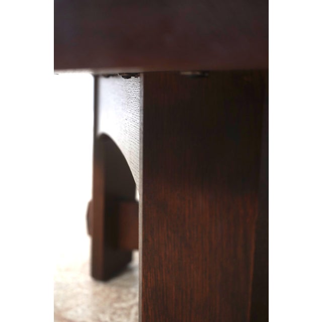 Stickley Round Mission Oak Cocktail Table For Sale - Image 11 of 14