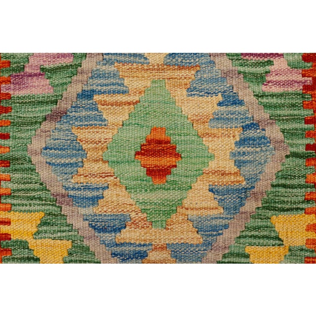 Tribal Turkish Kilim Rust Gray Hand-Woven Wool Rug For Sale In New York - Image 6 of 9