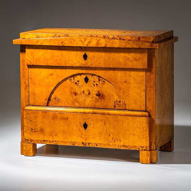 Biedermeier Chest of Drawers in Birch, Northern Germany, 1820 For Sale - Image 4 of 11