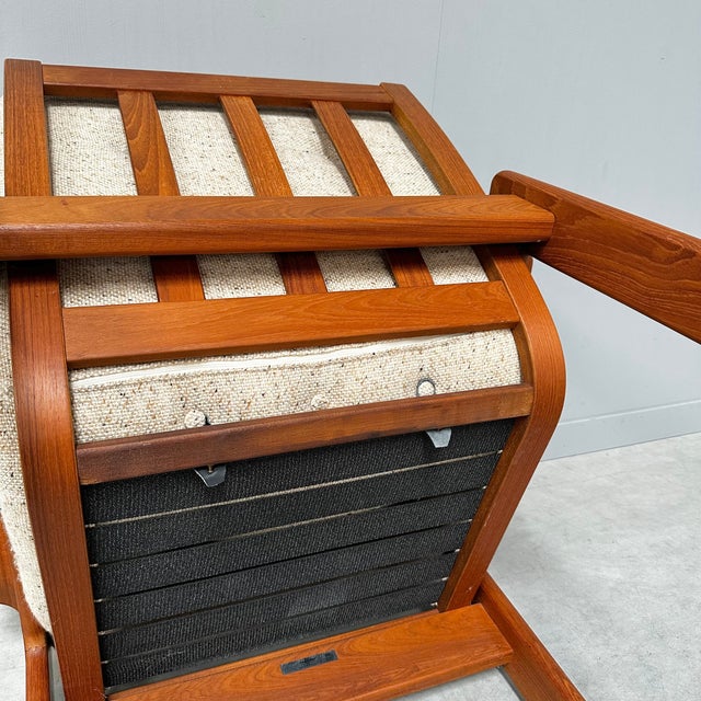 Beige Vintage Teak Lounge Chairs from EMC Møbler, Denmark, 1970s, Set of 2 For Sale - Image 8 of 13
