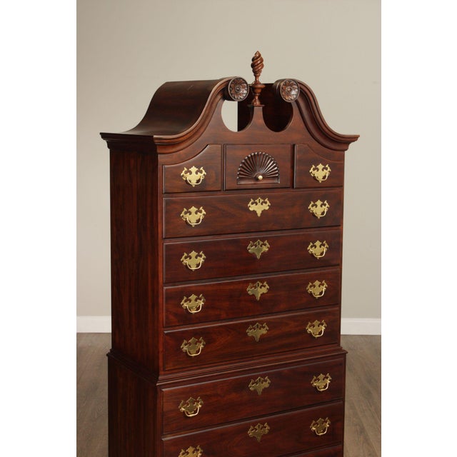 Statton Chippendale Style Cherry Chest on Chest For Sale In Philadelphia - Image 6 of 12