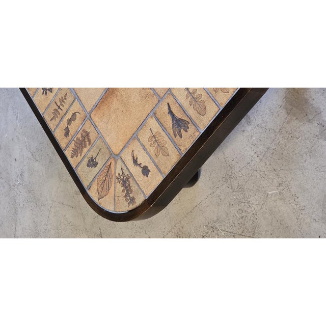 Herbarium Oval Coffee Table by Roger Capron, 1970s For Sale - Image 4 of 12