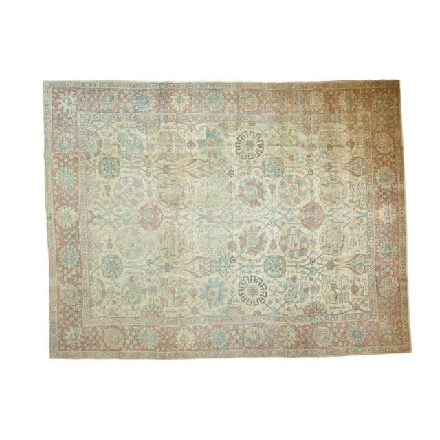 Vintage Distressed Tabriz Carpet - 8'8" X 11'3" For Sale - Image 13 of 13