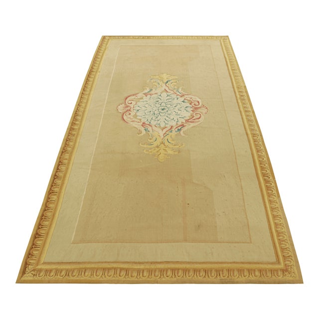 This pair of 4x8 antique Aubusson runner rugs are an exciting new addition to Rug & Kilim’s European rug collection—a...