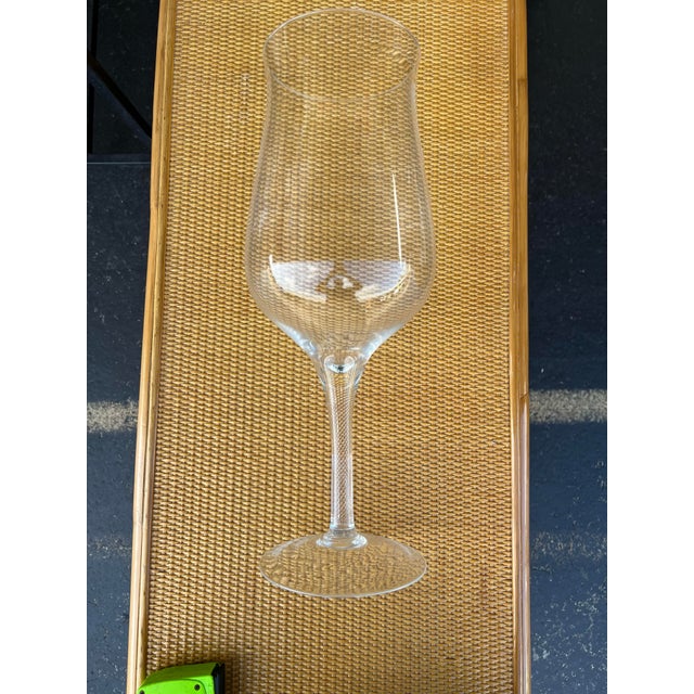 Shabby Chic Large Vintage Decorative Stemmed Wine Glass Centerpiece Vase For Sale - Image 3 of 5