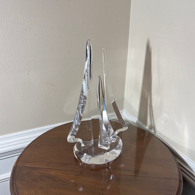 Vintage Abstract Lucite Sculpture Signed For Sale In Atlanta - Image 6 of 9