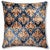 Mid-Century Modern Blue Ikat Silk Velvet Pillow 20x20 | Handmade Designer Accent Cushion For Sale - Image 3 of 7