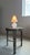 1920s Diminutive Frosted Glass Art Deco Table Lamp French Industrial / Machine Age For Sale - Image 6 of 11