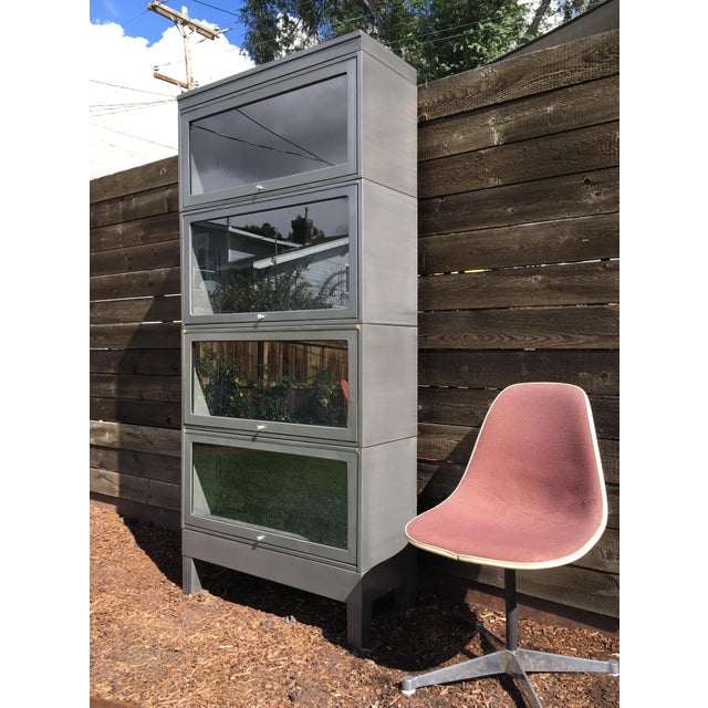 Vintage Steel and Glass Stackable Barristers Chairish