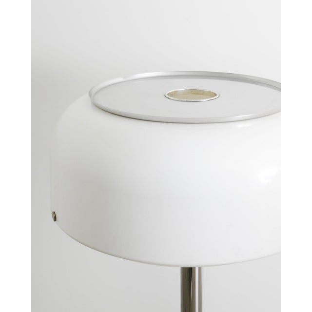 Modern Mid-Century Swedish White & Chrome Knubbling Floor Lamps by Anders Pehrson for Ateljé Lyktan, 1970s, Set of 2 For Sale - Image 3 of 9