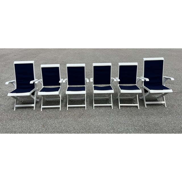 Mid-Century Modern 1960s Mid-Century Modern Garden or Patio Chairs by French Maker Triconfort 6 Piece For Sale - Image 3 of 18