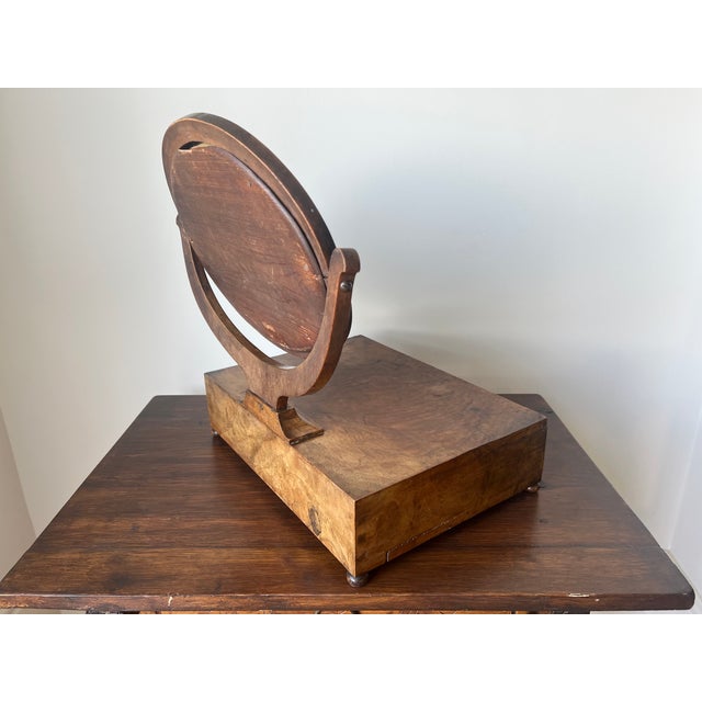 Antique French Walnut Dressing Table Mirror with Drawer, 1890s For Sale - Image 11 of 18