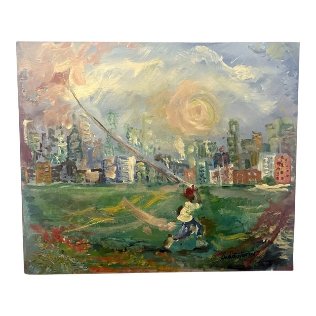 Original 1990's Andrew Turner Oil Painting For Sale