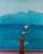 David Hockney (1937) Mount Fuji and Flowers Original color poster after the 1972 artwork On heavyweight paper, 63 x 86 cm...