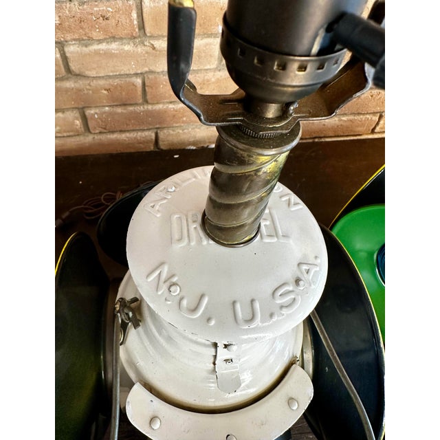 American Pair of Vintage Railroad Switch Lamps For Sale - Image 3 of 12