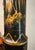 Wood Vintage Black Lacquer Chinoiserie Table Lamp With Hand-Painted Gilt Decoration & Shade For Sale - Image 7 of 10