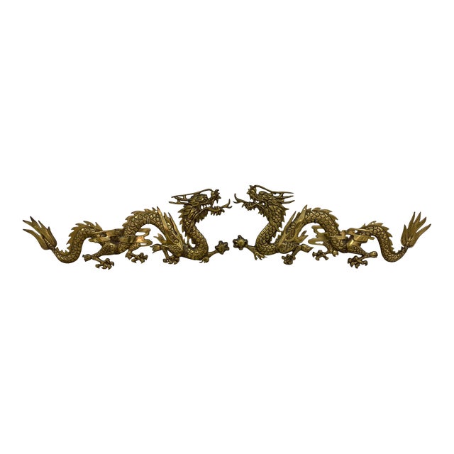 Vintage Brass Dragon Wall Sculptures a Pair Chairish