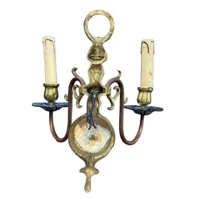 Mid 20th Century Dutch Delft Hand Painted Sconces - Pair For Sale - Image 13 of 13
