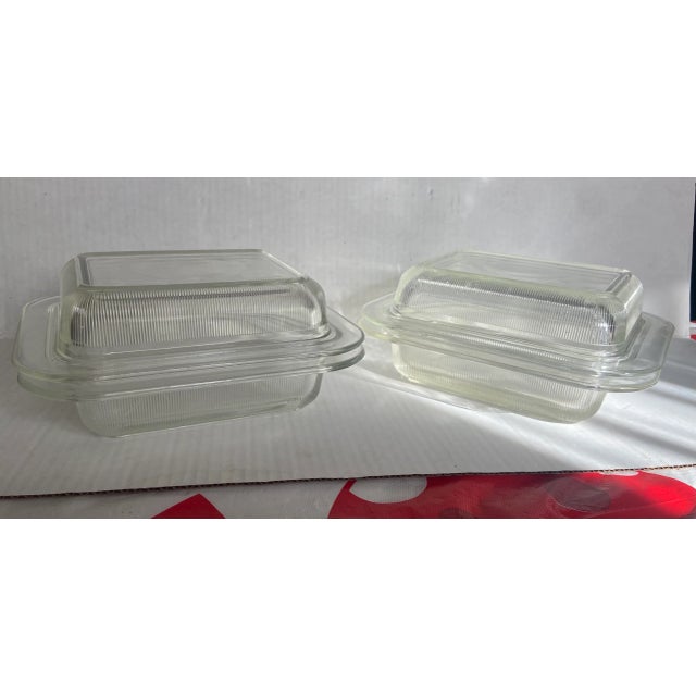 Mid-Century Modern Mid 20th Century Glass Refrigerator Dish Large - a Pair For Sale - Image 3 of 11