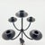2020s Hand Forged Iron Floor Candelabra 47″ (120cm) Antique Copper Patina 4-Arm 5-Candle Classic Scroll Holder Decor For Sale - Image 5 of 8