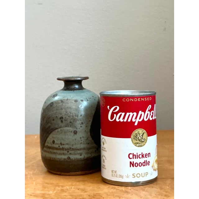 Ceramic Vintage Abstract Glazed Ceramic Vase For Sale - Image 7 of 12