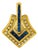 Vintage Sapphire Diamond 14k Yellow Gold Pendant For Sale