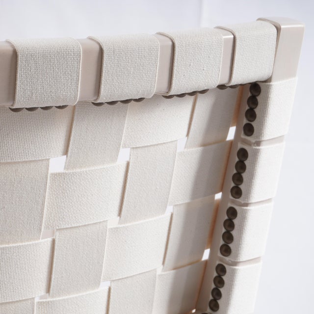 White Vicente Wolf the Webbed Dining Armchairs, Set of 3 For Sale - Image 8 of 10