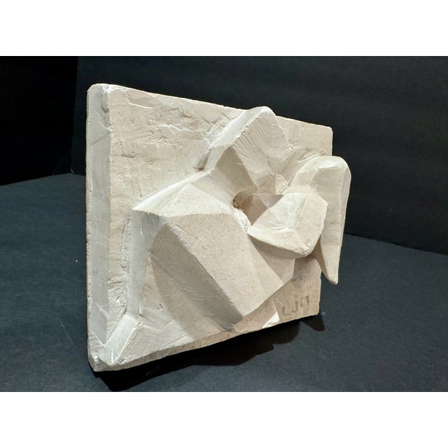 1960s Larry Mohr Plaster Abstract Couple Sculpture Signed From Artist Estate For Sale - Image 4 of 6