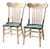 Antique Folk Art Painted Farmhouse Chairs Pair For Sale