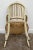 Painted Wood Arm Chair Vintage Venetian Style Carved Cream Green Floral Stripe For Sale - Image 12 of 13