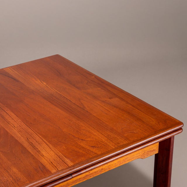 Scandinavian Modern Danish Swedish Teak Extendable Dining Table For Sale - Image 9 of 9