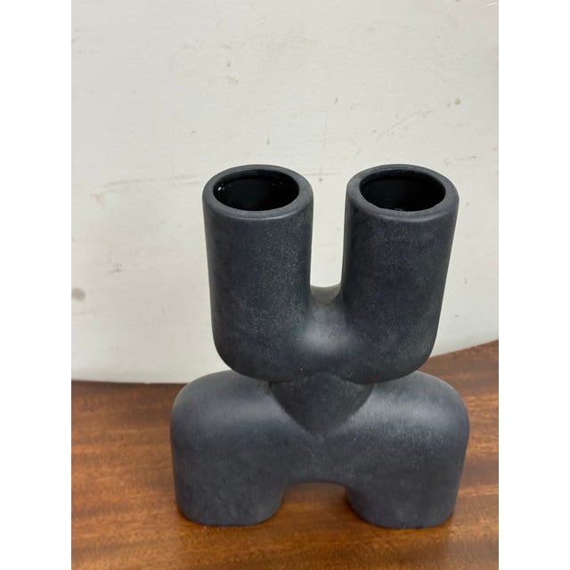 101 Copenhagen Cobra Double Mini Vase, Black For Sale In San Francisco - Image 6 of 12