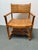 Design Plus Gallery presents a Safari Chair in the Style of McGuire. The chair has latticed strips of leather that create...