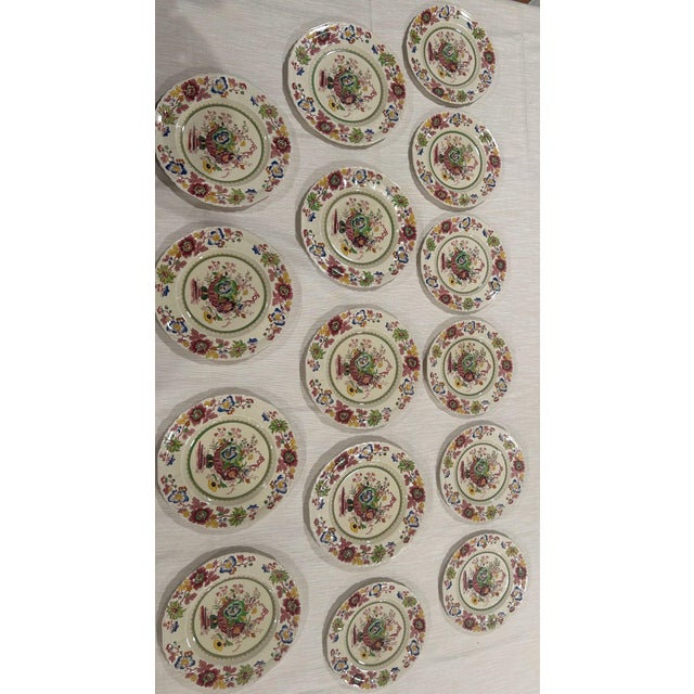 Very rare and hard to find a set of 15 plates, Made by Mason’s United Kingdom, 8 dinner plates and seven luncheon plates...