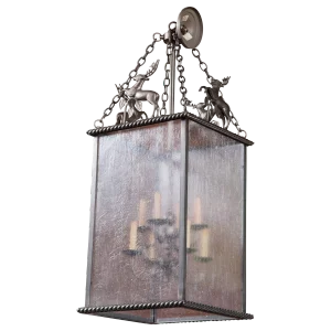 Custom-Made Leaping Stag Lantern