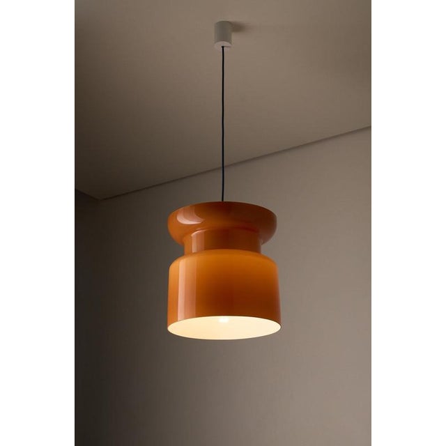 Pendant in Caramel Acrylic attributed to Filippo Mariucci for Guzzini, 1960s For Sale - Image 3 of 9