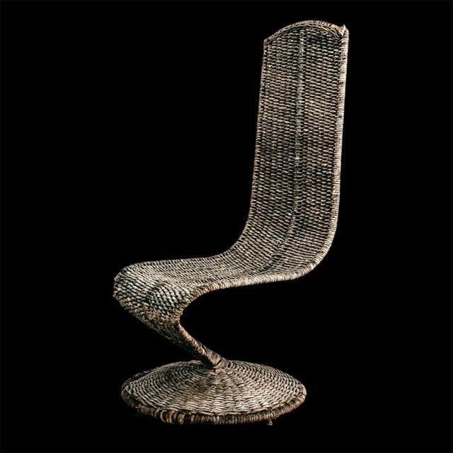 S Chair in Banana Leaf Rope by Marzio Cecchi for Studio Most, 1970s For Sale - Image 12 of 12