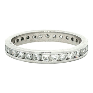 Vintage 31 Diamond Channel Set Wedding Ring With a Total of .80 Carats, Size 5.75