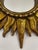 Glass Vintage Mid 20th Century 12.5" Gilded Sunburst Accent Wall Mirror For Sale - Image 7 of 18