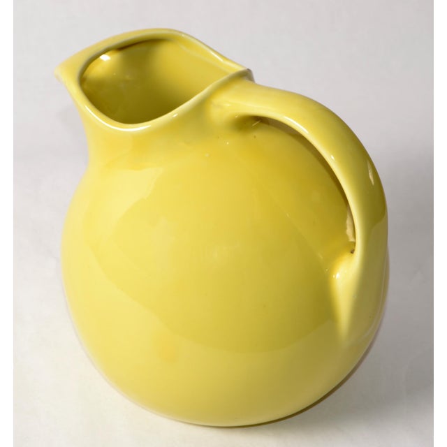 1940 Art Deco Hall California Yellow Art Deco Ball Glazed Pottery Stoneware Pitcher For Sale - Image 15 of 15