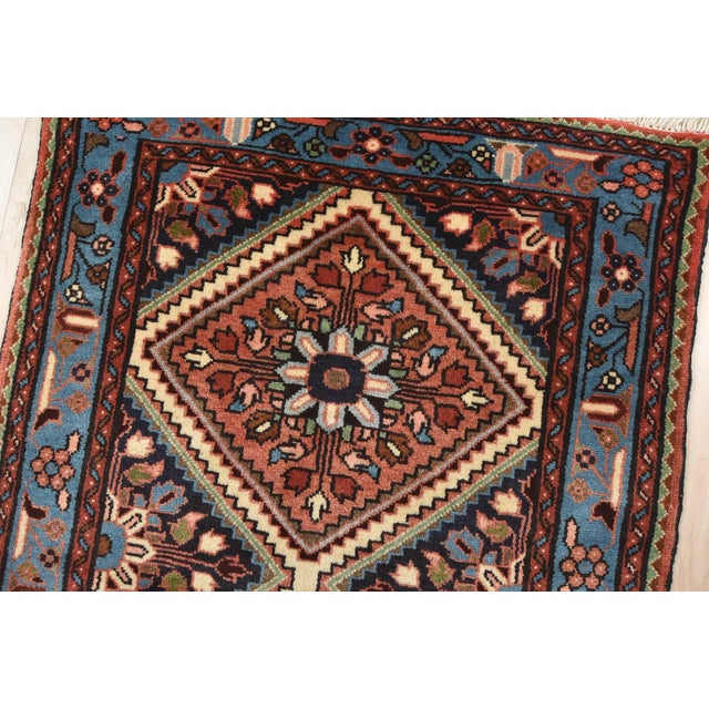 Roodbar Runner 2’6” X 12’8” Red Wool Vintage Traditional Hand-Knotted Rug For Sale In Philadelphia - Image 6 of 13