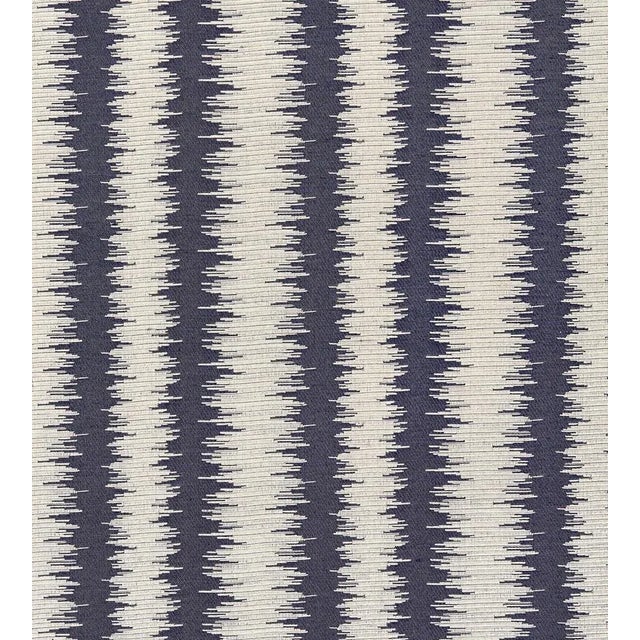 Sample - The House of Scalamandré Konya Ikat Stripe Fabric, Indigo For Sale