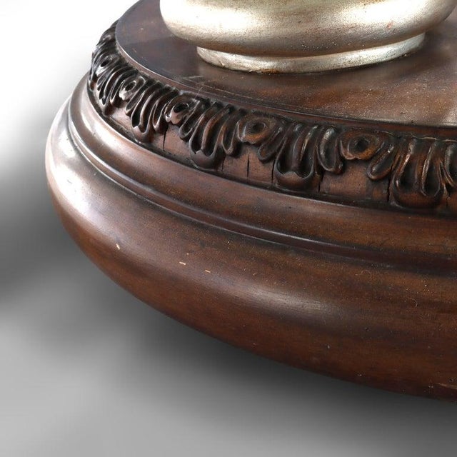Exotic Vintage Carved Faux Elephant Tusk Glass Top Dining Table 20thC For Sale - Image 11 of 13