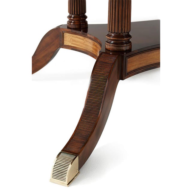 Wood Regency Style Extension Dining Table For Sale - Image 7 of 8