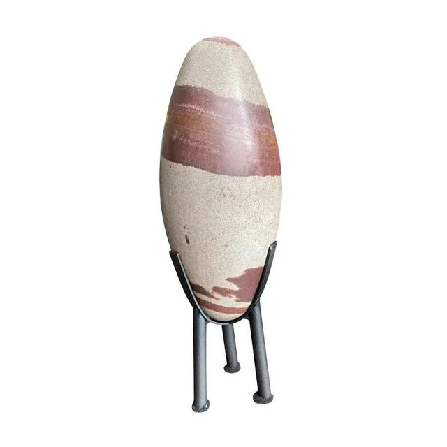 Indian Tantric Indian Shiva Lingam Stone on Stand For Sale - Image 3 of 4