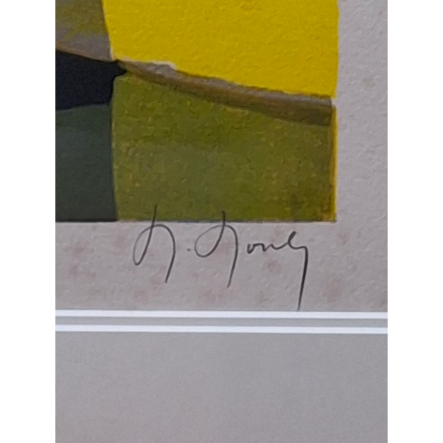 Yellow 1980s Marcel Mouly Signed Lithograph "Les Chalutiers" Trawlers Limited Edition 190/300 For Sale - Image 8 of 13