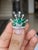 Set in 18k Gold, 3.80 Carats, Natural Zambian Emerald & Diamonds Cocktail Ring, Us Size 6 For Sale - Image 13 of 13
