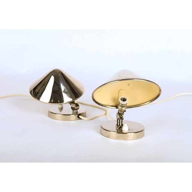 Metal Bauhaus Nickel Table Lamps by Josef Vorel, 1930s, Set of 2 For Sale - Image 7 of 11
