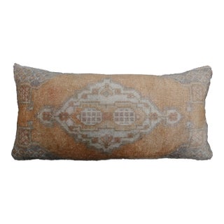 Handmade Turkish Rug Throw Pillow Cushion -15'' X 30'' For Sale