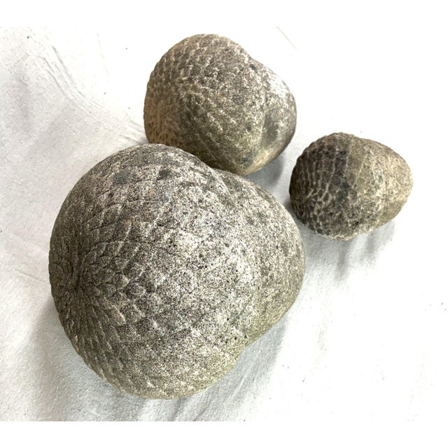 Mid 20th Century Set of Three Cast-Concrete Acorns Suitable for Landscape For Sale - Image 4 of 7